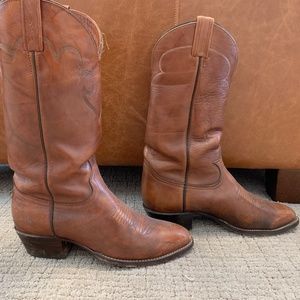Tony Lama Mens Leather Cowboy Boots Size 8.5 D
